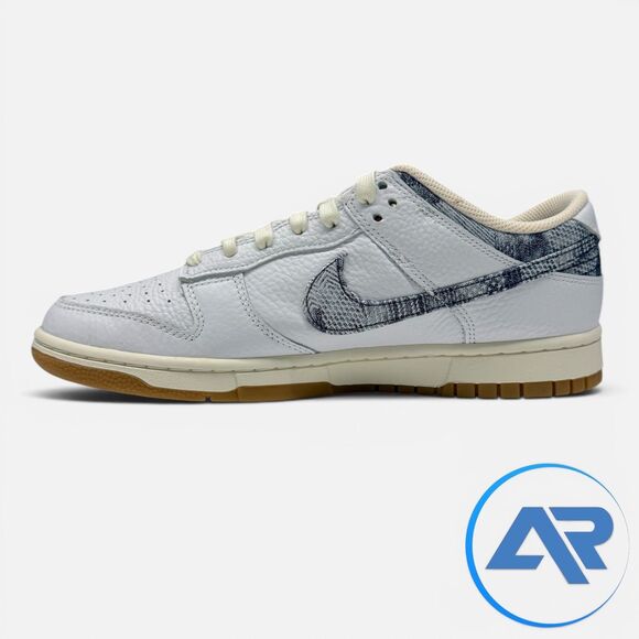 Nike Dunk Low \'Washed Denim\' Men’s Size 11 Shoes White Midnight Navy FN6881-100 main image 6